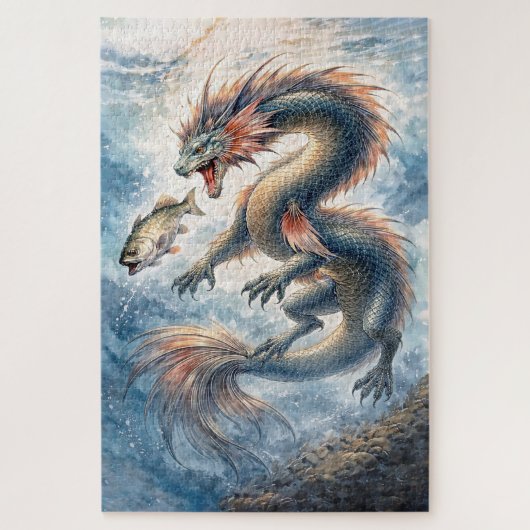 Puzzle Pêche au Dragon Aquatique (Vertical)
