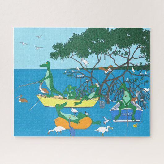 Puzzle Pêche aux alligators 16x20 (Horizontal)