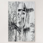 Puzzle Pêche avec Lover, Louis Wain (Vertical)