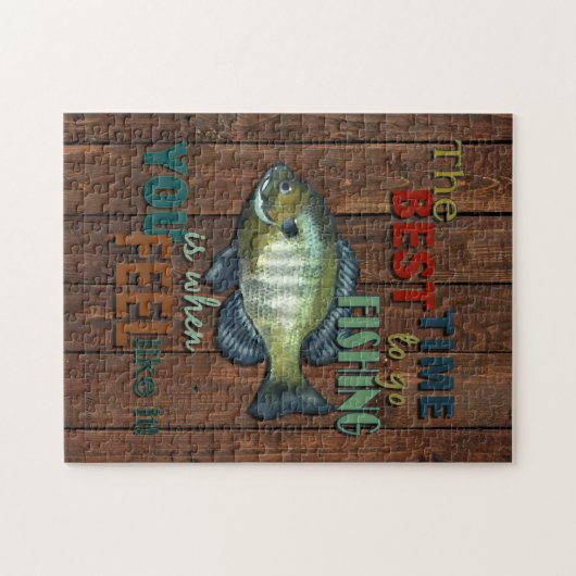 Puzzle Pêche rustique | Poisson rouge (Horizontal)