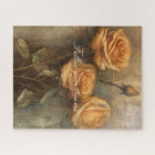 Puzzle Pêcher Rose Floral Romantique (Horizontal)