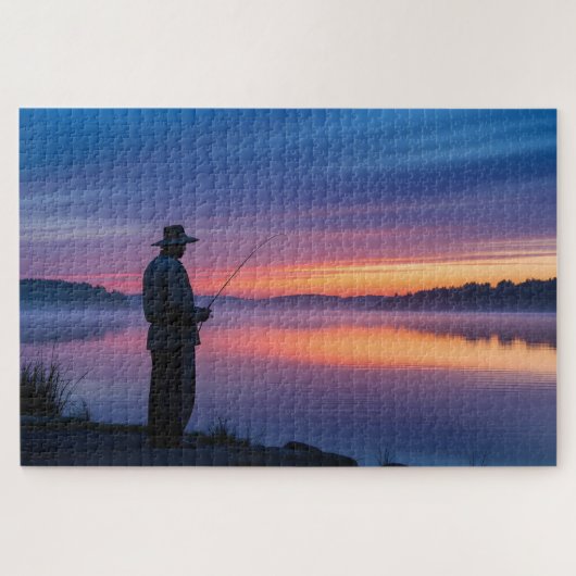 Puzzle Pêcheur au coucher du soleil (Horizontal)