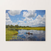Puzzle Pêcheur sur un lac en Guyane. (Horizontal)