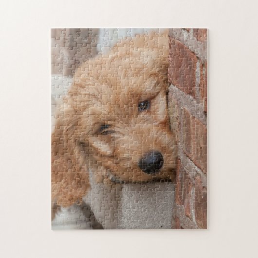 Puzzle Peecing de Goldendoodle (Vertical)