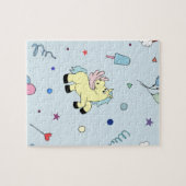 Puzzle Pegasus fête bleu clair (Horizontal)