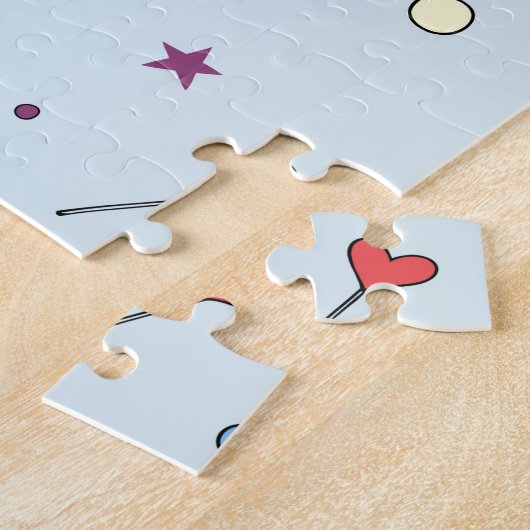 Puzzle Pegasus party bleu clair (Côté)