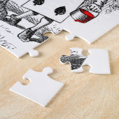 Puzzle Peignant les roses rouges (Côté)