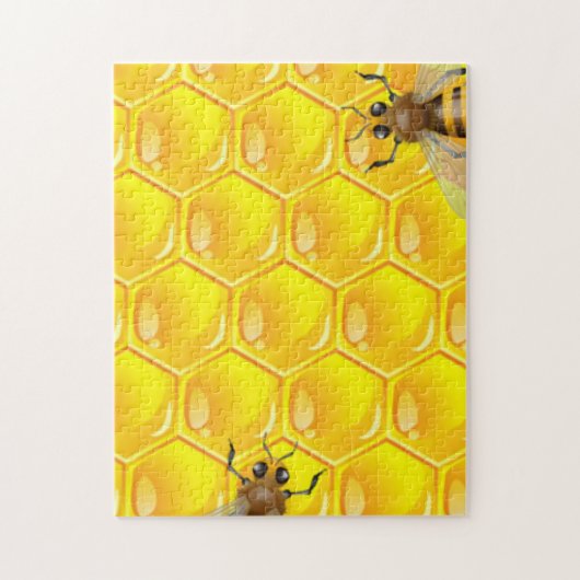 Puzzle Peigne de miel impossible avec les abeilles (Vertical)