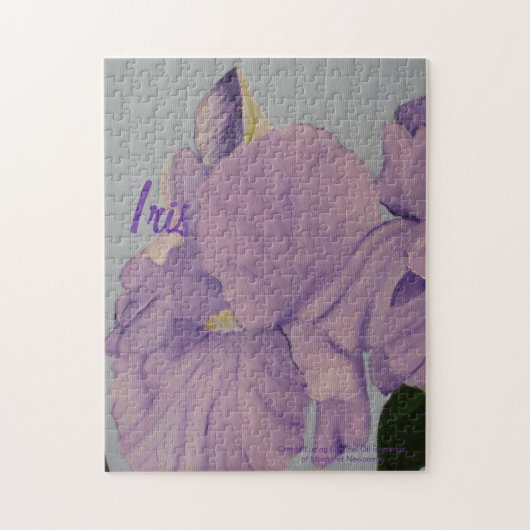Puzzle Peint Purple Irises (Vertical)
