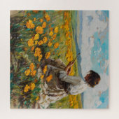 Puzzle Peintre dans la prairie (Horizontal)