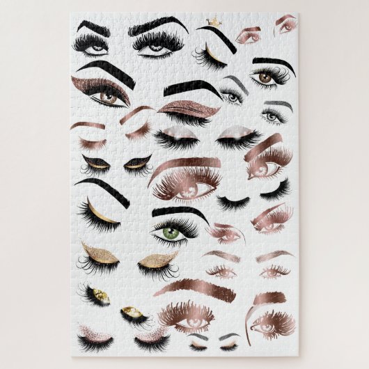 Puzzle Peintre de maquillage des yeux Lashes (Vertical)