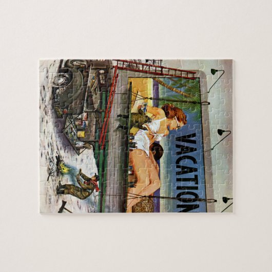 Puzzle Peintres en tableau en hiver par Stevan Dohanos (Horizontal)