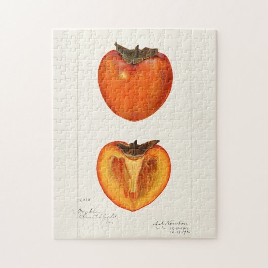 Puzzle Peinture à l'aquarelle de fruits Persimmons (Vertical)