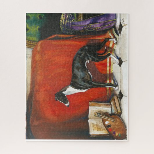 Puzzle Peinture à l'aquarelle italienne Greyhound (Vertical)