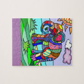 Puzzle Peinture à l'éléphant Abstrait multicolore (Horizontal)