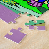 Puzzle Peinture à l'éléphant Abstrait multicolore (Côté)