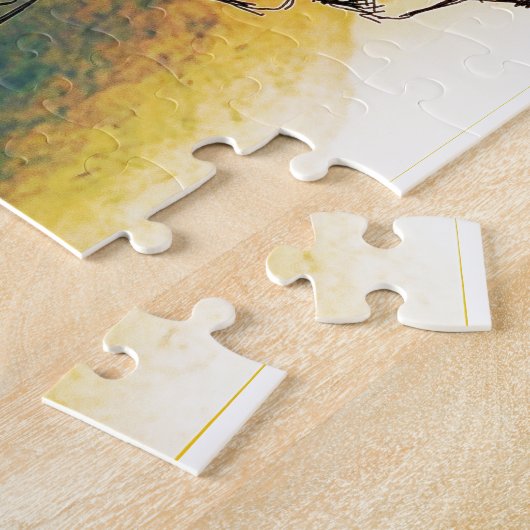 Puzzle Peinture à l'éléphant décorée (Côté)