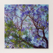 Puzzle Peinture à l'huile d'arbre de Jacaranda violet, (Vertical)