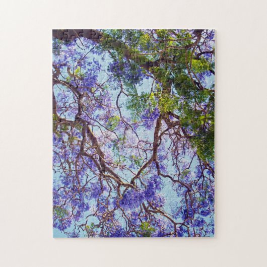 Puzzle Peinture à l'HUILE d'arbre de Jacaranda violet, (Vertical)