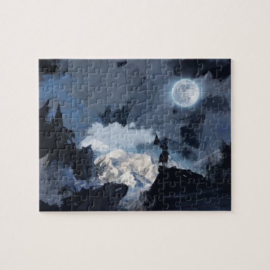 Puzzle Peinture à l'huile de chevalier de lune (Horizontal)