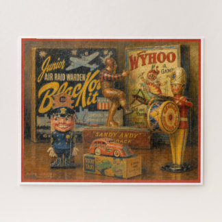 PUZZLE PEINTURE À L'HUILE DE JEUX ET JOUETS ANCIENS