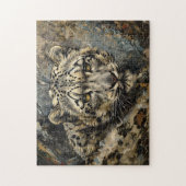 Puzzle Peinture à l'huile de léopard de neige (Vertical)