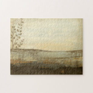Puzzle Peinture à l'huile de paysage moderne Sunset