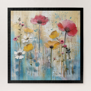 Puzzle Peinture à l'huile impasto Pastel Poppies