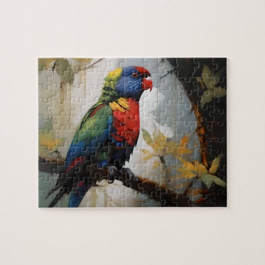 Puzzle Peinture à l'huile Rainbow Lorikeet (Horizontal)