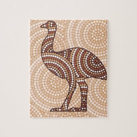Puzzle Peinture à points d'emu autochtone (Vertical)