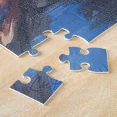 Puzzle Peinture Abstraite de Cheval Bleu (Côté)