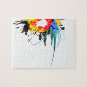 Puzzle Peinture Abstraite de perroquets sauvages (Horizontal)