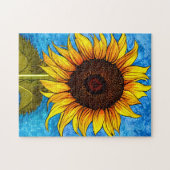 Puzzle Peinture Abstraite de tournesol (Horizontal)
