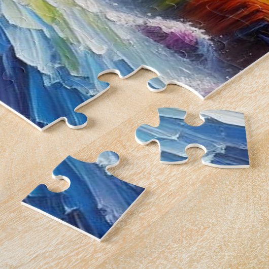 Puzzle Peinture Abstraite du paysage AI générée verticale (Côté)