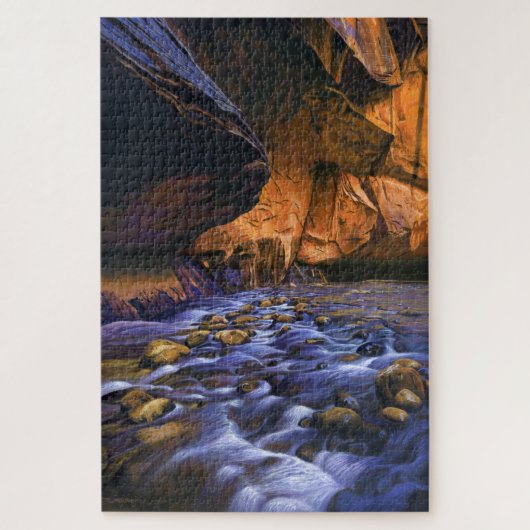 Puzzle Peinture acrylique du ruisseau Narrows Canyon (Vertical)