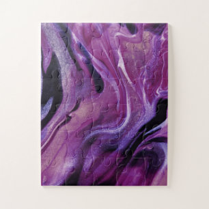Puzzle Peinture acrylique marbrée Abstraite Parties scint