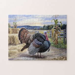 Puzzle Peinture agricole de Turquie rustique Thanksgiving