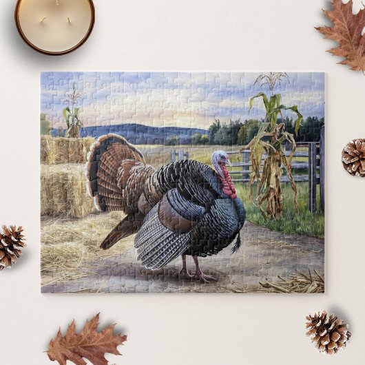 Puzzle Peinture agricole de Turquie rustique Thanksgiving