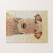 Puzzle Peinture Airedale Terrier - Cute Original Art (Horizontal)