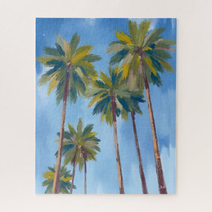 Puzzle Peinture aquarelle de palmiers