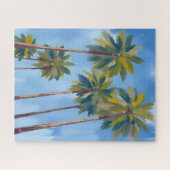 Puzzle Peinture aquarelle de palmiers (Horizontal)