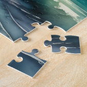 Puzzle Peinture aquarelle du coucher de soleil de la plag (Côté)