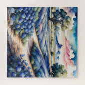 Puzzle Peinture aquarelle du paysage de Bluebonnet (Horizontal)