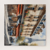 Puzzle peinture aquarelle Paris (Horizontal)
