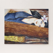 Puzzle Peinture artistique acrylique de la fille dans la (Horizontal)