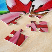 Puzzle Peinture artistique aquarelle de lys de jour rose (Côté)