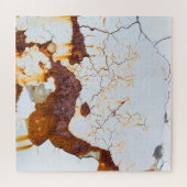 Puzzle Peinture blanche fêlée, voiture rouillée. (Horizontal)