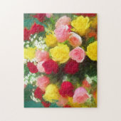 Puzzle Peinture Bouquet Rose - Jolie Art Fleur Originale (Vertical)