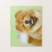 Puzzle Peinture Chow Chow - Joli art original chien (Vertical)