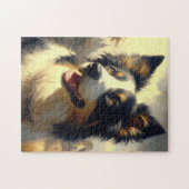 Puzzle Peinture Collie vintage (Horizontal)